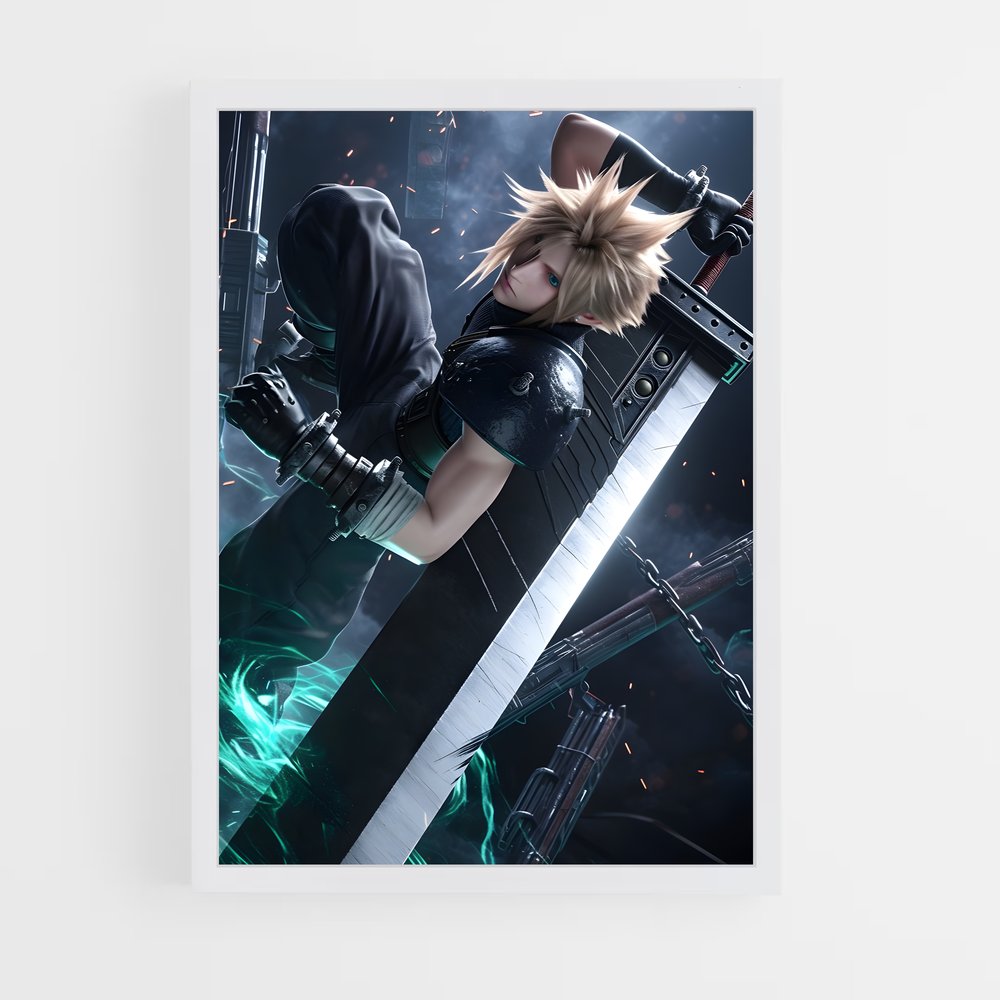 Poster Cloud strife incarnées – affiche Final Fantasy (vue 3)